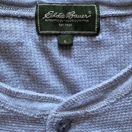 【古着】Eddie Bauer Thermal Henry Neck Shirt