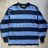 【古着】BARBARIAN Border Crew Neck Shirt