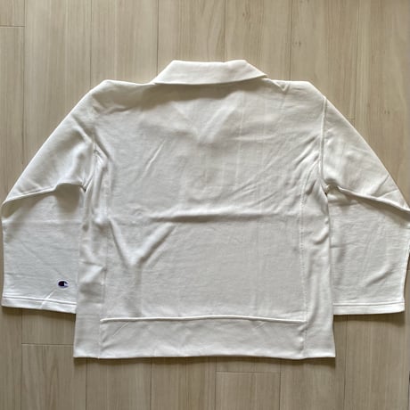 【古着】Champion Reverse Weave Half Zip Shirt (White)