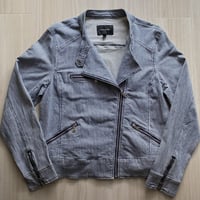 【古着】BANANA REPUBLIC Riders Jacket(Hickory Pattern)