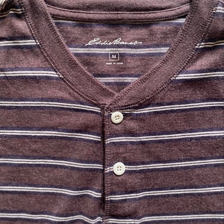 【古着】Eddie Bauer Border Henry Neck Shirt (L/S)