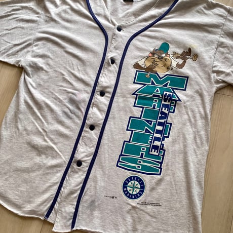 【古着】Seattle Mariners × Looney Tunes Baseball Shirt (90s)