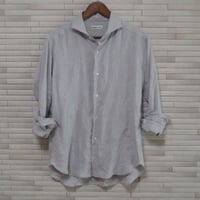 湖東のリネン　和晒し仕上げのリネンシャツ