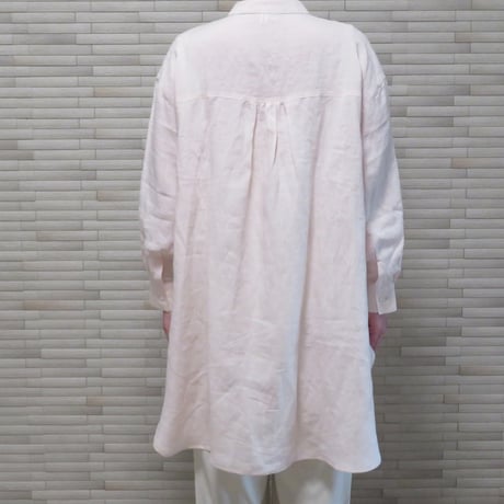 和心衣（ワゴロモ）　のこり染　サクラとヨモギで染めたロングシャツ