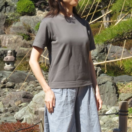 綿と和紙の鹿の子Ｔシャツ