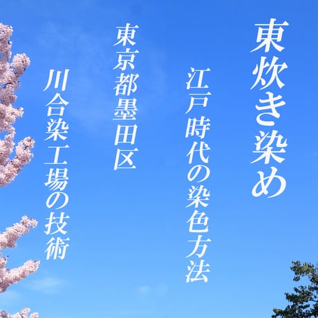 東京生まれの柔らか麻ストール　江戸の桜と江戸の空