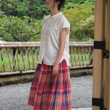 和心衣（ワゴロモ）東炊きコットン（綿）１００％アンティークドットブラウス