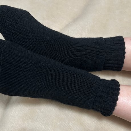 本当に温かいウールの靴下　しろくまくん　くろくまくん