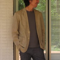 ワゴロモｘカゲヤマ（播州織）　和晒し仕上げの綿麻ジャケット