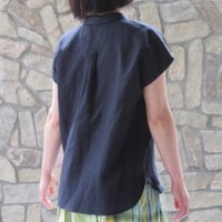 和晒麻布のレディスブラウス