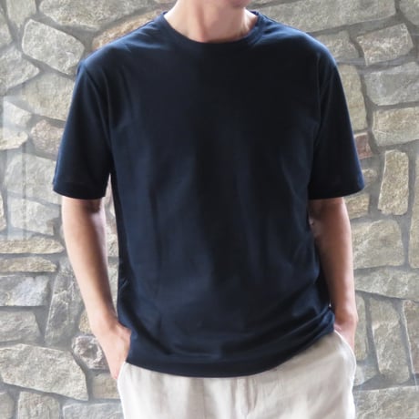 麻（ラミー）100％　サラッと涼しい鹿の子のTシャツ