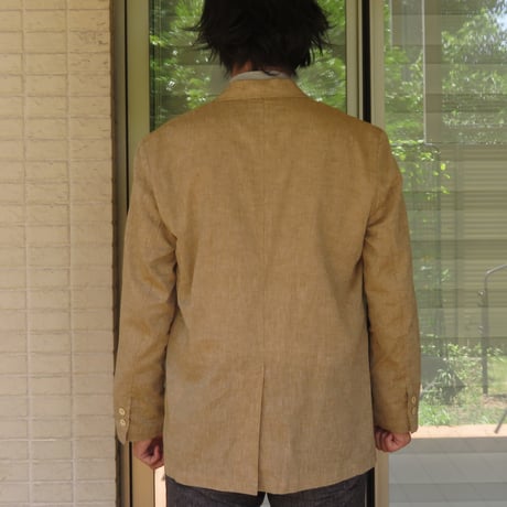 ワゴロモｘカゲヤマ（播州織）　和晒し仕上げの綿麻ジャケット