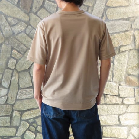 麻（ラミー）100％　サラッと涼しい鹿の子のTシャツ