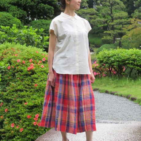 和心衣（ワゴロモ）東炊きコットン（綿）１００％アンティークドットブラウス