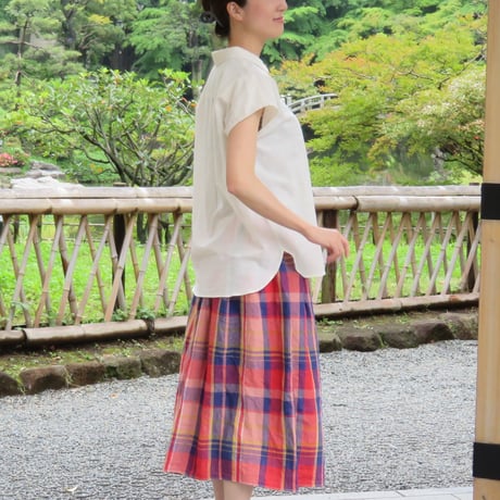 和心衣（ワゴロモ）東炊きコットン（綿）１００％アンティークドットブラウス