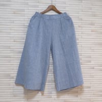 ワゴロモｘカゲヤマ（播州織）　和晒し仕上げのワイドパンツ