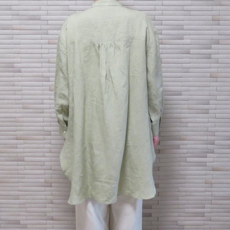 和心衣（ワゴロモ）　のこり染　サクラとヨモギで染めたロングシャツ