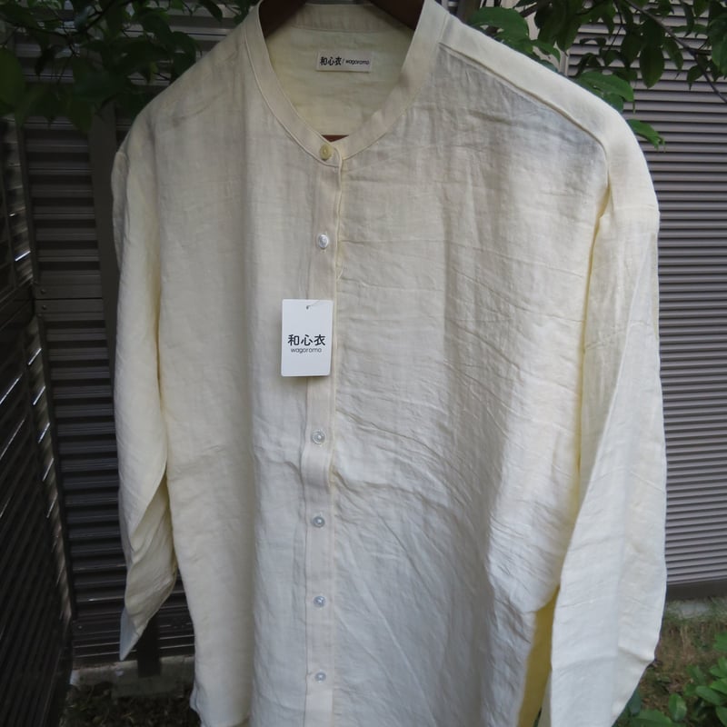 eskandar リネン100% シャツ 麻 ホワイト オーバーサイズ シワ加工 eskandar リネン100% シャツ 麻 ホワイト オーバーサイズ シワ加工