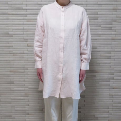和心衣（ワゴロモ）　のこり染　サクラとヨモギで染めたロングシャツ