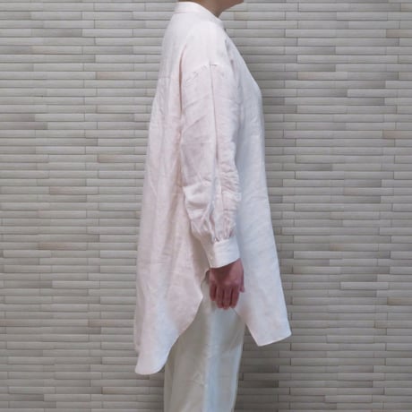 和心衣（ワゴロモ）　のこり染　サクラとヨモギで染めたロングシャツ