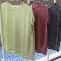 麻（リネン）100％涼しく柔らかいプルオーバー