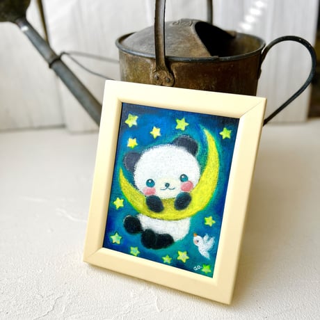 原画　三日月パンダ / panda and crescent moon