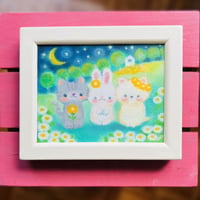 原画　草原の三匹 / three in the grassland