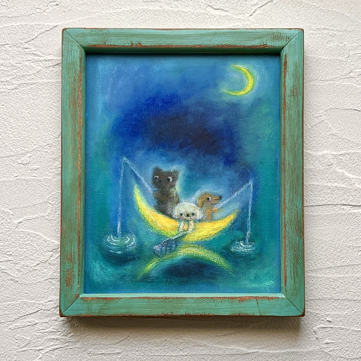 原画 つりぶね / fishing on the moon boat | art shop K