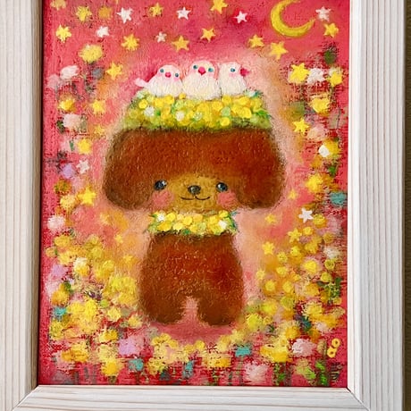 原画 こいぬと小鳥 / little birds and puppy