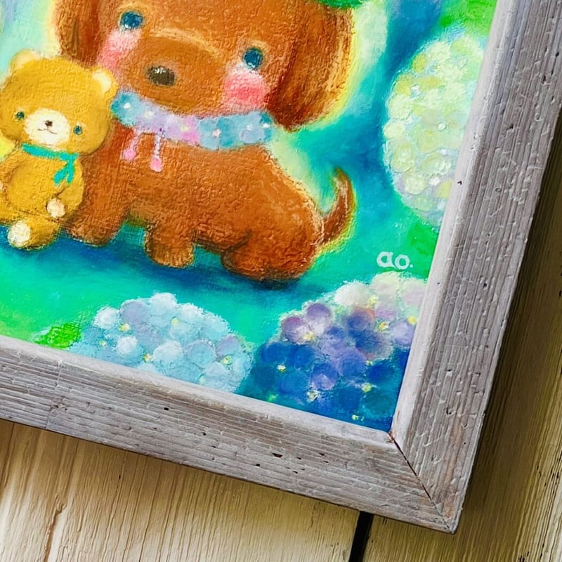 原画 あじさいの帽子 / hydrangea hat | art shop KURUTON