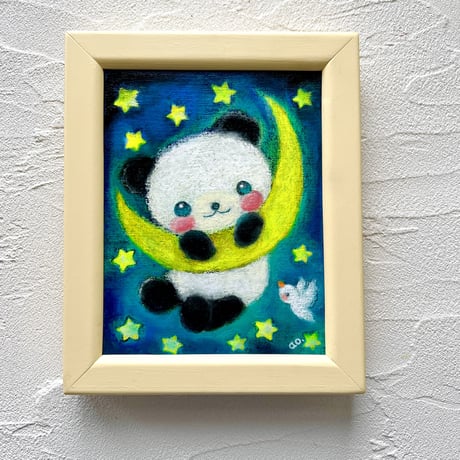 原画　三日月パンダ / panda and crescent moon