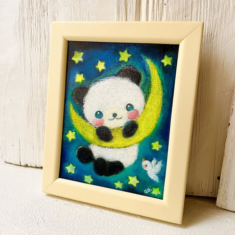 原画　三日月パンダ / panda and crescent moon