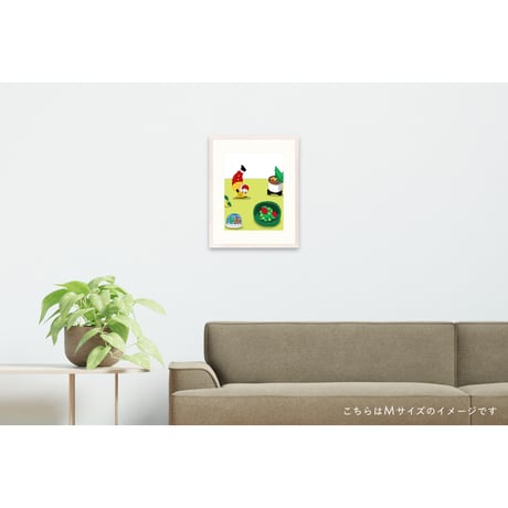 【安西水丸】ジクレー版画「ピエロとウェスタン」