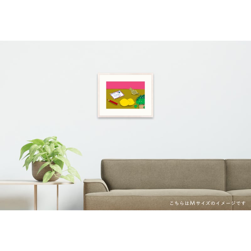 安西水丸】ジクレー版画 「エアメールとレモン」 | Crevis Online Store