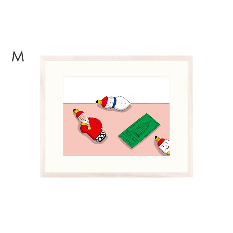 安西水丸】ジクレー版画 「サンタとチケット」 | Crevis Online Store