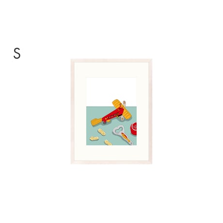 【安西水丸】ジクレー版画 「パイロット」