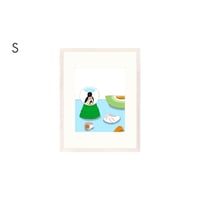 【安西水丸】ジクレー版画 「海とメロン」