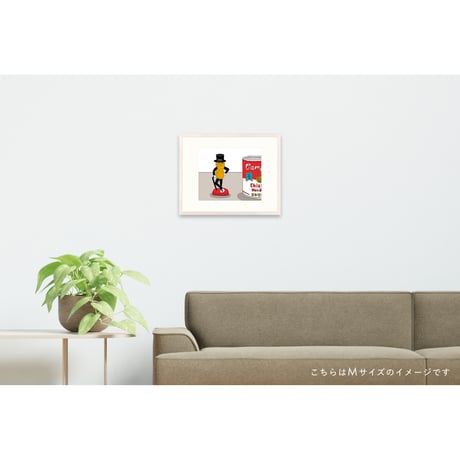 【安西水丸】ジクレー版画 「Mr.ピーナッツ」