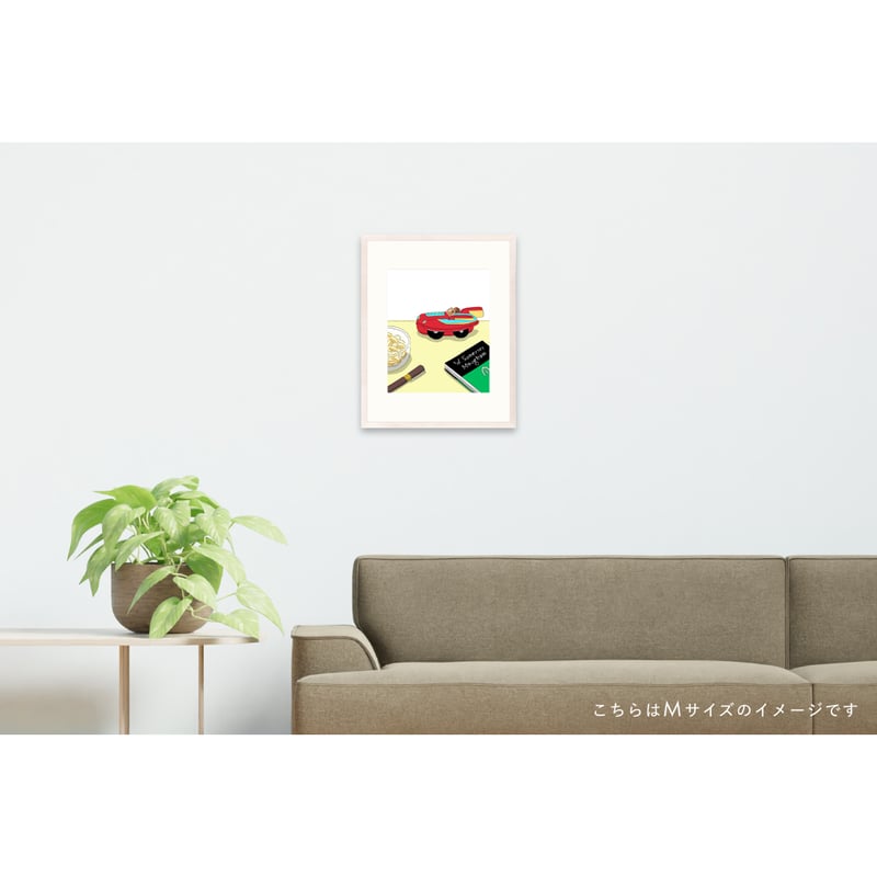安西水丸】ジクレー版画 「レーシングカー」 | Crevis Online Store