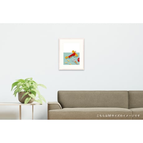 【安西水丸】ジクレー版画 「パイロット」