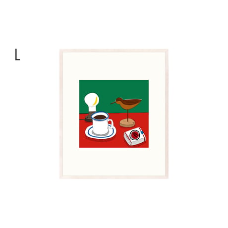 【安西水丸】ジクレー版画「コーヒーとタバコ」