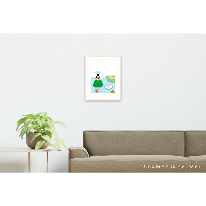 安西水丸】ジクレー版画 「海とメロン」 | Crevis Online Store