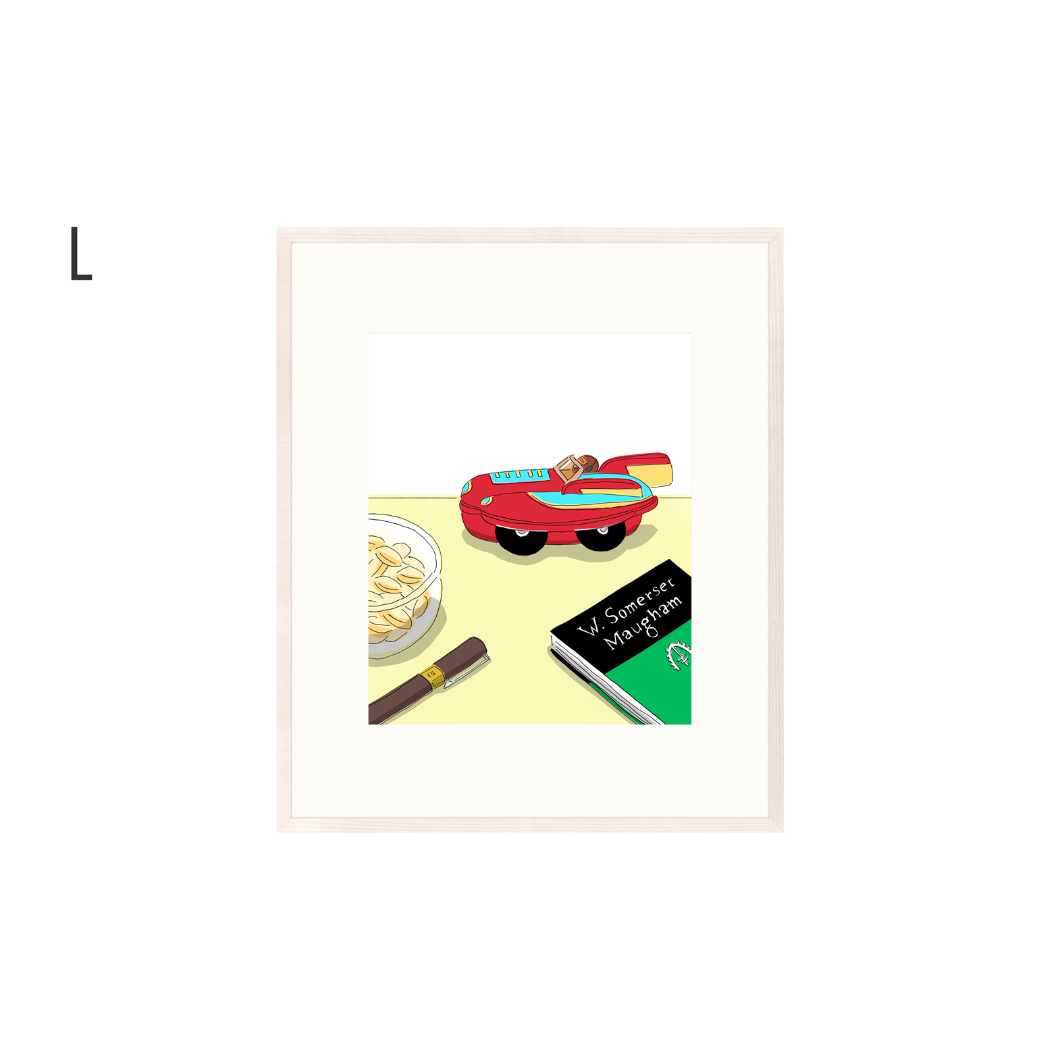 安西水丸】ジクレー版画 「レーシングカー」 | Crevis Online Store