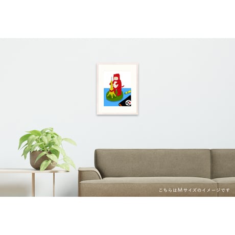 【安西水丸】ジクレー版画 「東京とニューヨーク」