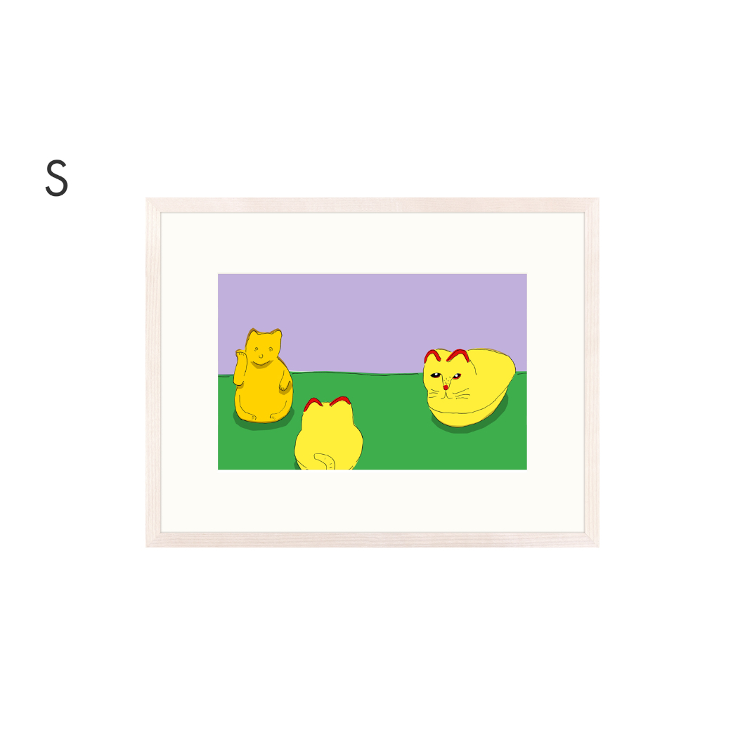 安西水丸】ジクレー版画 「黄色い猫」 | Crevis Online Store