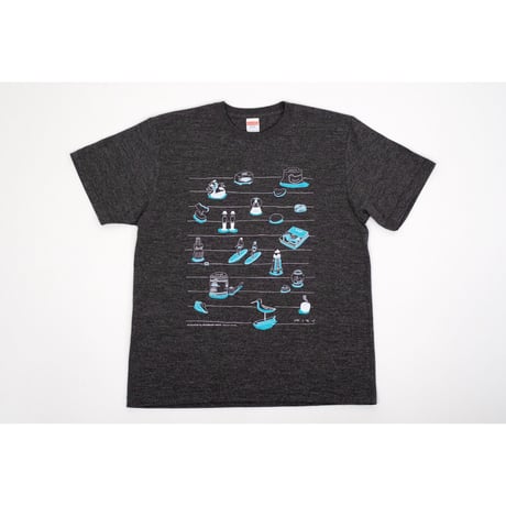 【安西水丸】Tシャツ　ヘザーブラック