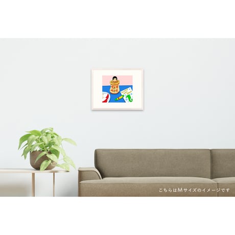 【安西水丸】ジクレー版画 「えじことクレヨン」