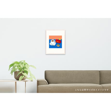 【安西水丸】ジクレー版画 「ロンドンバス」