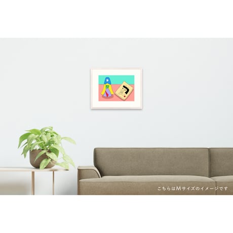 【安西水丸】ジクレー版画「伏見人形と絵馬」