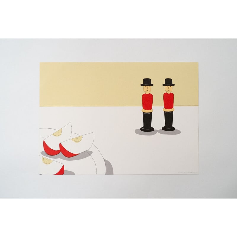 安西水丸】B4サイズポスター 兵隊とリンゴ | Crevis Online Store